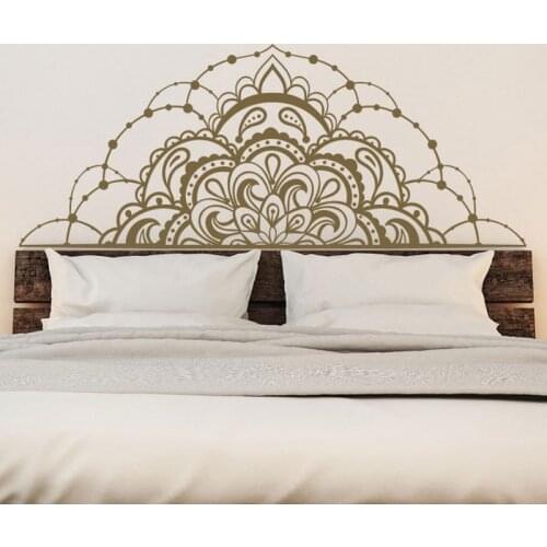 Half Mandala Wall Decal Flowers Car Window Vinyl Stickers Headboard Master Bedroom Living Room Yoga Studio Interior Decor E716