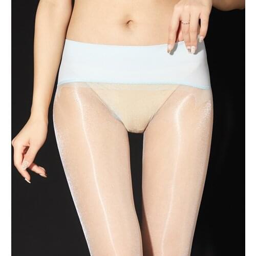 Invisible Transparent Super Shiny Glossy Seamless Elastic Open Crotch Tights Stocking Lady Crotchless Summer Ultrathin Pantyhose