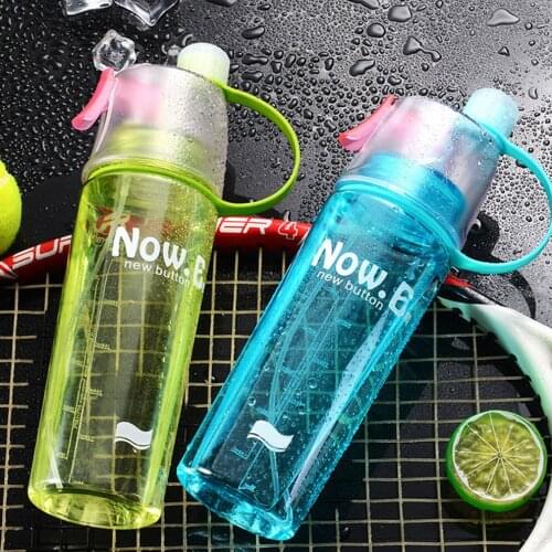 New 600Ml 3 Color Solid Plastic Spray Cool Summer Sport Water Bottle Portable Climbing Outdoor Bike Shaker My Water Bottles
