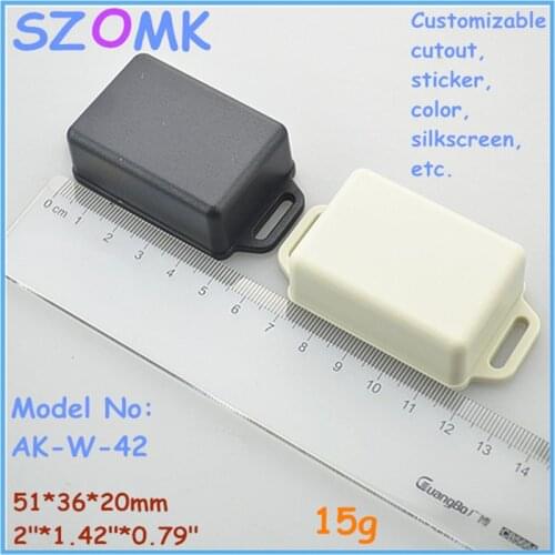 Szomk distribution box plastic box electronics (20 pcs) 51*36*20mm abs swith housing for pcb small plastic box project case