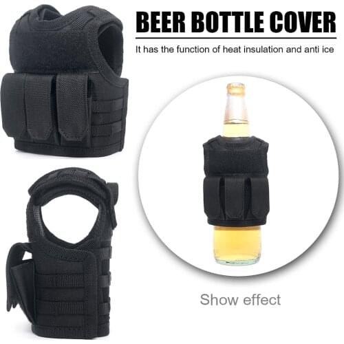 Adjustable Bottle Cover Beverage Drink Cover Cooler Christmas Beer Bottle Molle Mini Vests Cocktail Wine Beverage Drink Accessor