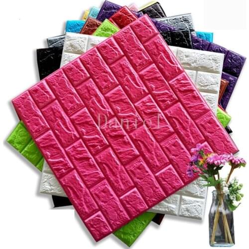 Self-adhesive 3d Brick Wall Stickers Christmas Decoration Waterproof Foam Board Wallpaper Living Room Bedroom Decoration