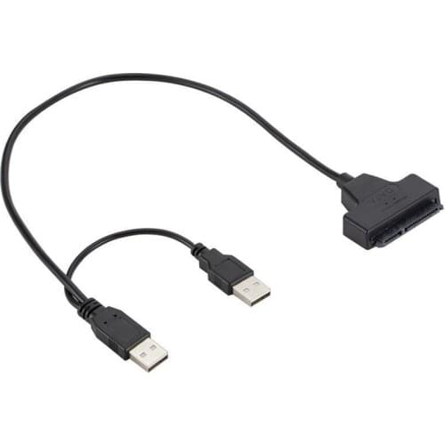 SATA to USB 2.0 To 7 15 22pin Adapter Cables External Power For 2.5'' Ssd Hdd Hard Disk Drive Converter