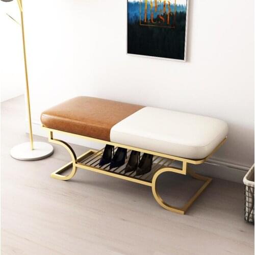 Nordic shoes testing and shoes changing stool door household square stool wearing shoes stool fitting room small sofa stool