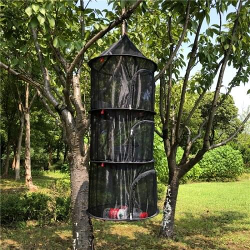 ST Outdoor 3 Layer Hanging Mesh Foods Dish Camping Equipment Dry Net Bugs Proof Portable Folding Picnic Bag