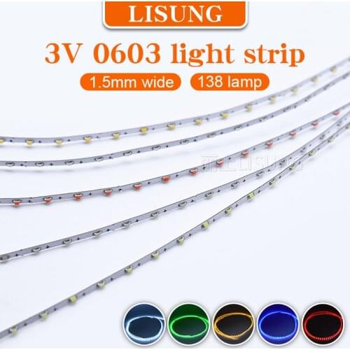 1M 3v Led Strip Thin 1.5mm Width White Red Blue Green Yellow Model Airplane Sand Table Led Emitting Decoration Tape