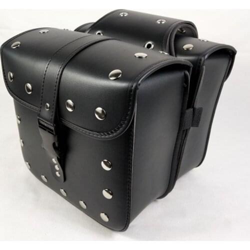 2PCS Universal Motorcycle Saddle Bags Side Storage Luggage Bag Fork Tool Pouch For Honda/Yamaha/Suzuki