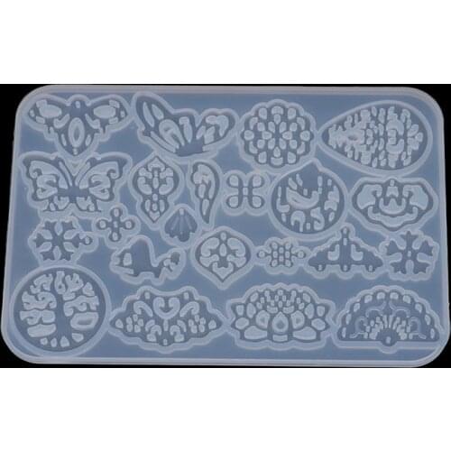 Hollowed Out Antique Style Diy Handmade Silicone Casting Mold EarringsDropping Pendants Molds Crystal Earring Resin Molds