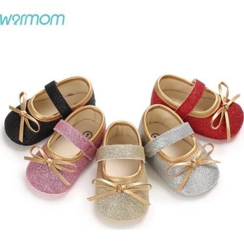 Warmom Toddler Baby Shoes Soft Sole Non-Slip Princess Shoes NewBorn Baby Accessories Spring Autumn Casual Sneakers For Girls