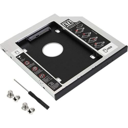 Hard Drive Caddy Tray 9.5mm SATA 2nd HDD HD Enclosure Hard Drive Caddy Case Tray Universal for 9.5mm 9.0mm Laptop CD / DVD-ROM