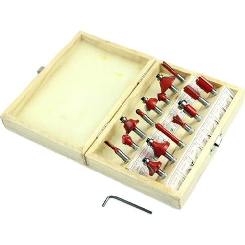 15pcs 1/4" Shank Milling Cutter Router Bit Set Woodwirking Engraving Cutting Rotary Tool Wood Cutter Tools with Hex Shank Mayitr