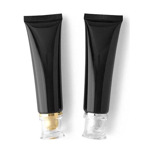 20pcs 50g Black Empty Cosmetic Hand Cream Lotion Toothpaste Travel Packing Containers Soft Plastic Squeeze Bottle Tubetes