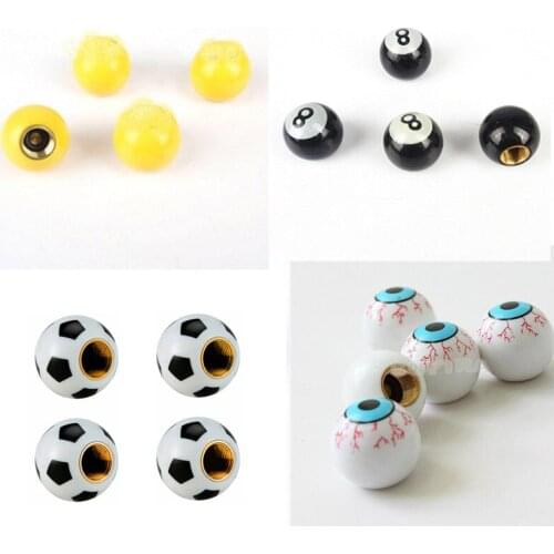4Pcs/set Universal Funny Style Car Bike Tire Air Valve Stem Cap Automobiles Wheel Tyre Stem Air Valve Dust Covers Accessories