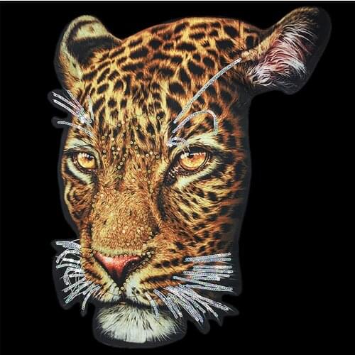 Oversized Sequined Leopard Patches for Clothes Jean Jacket Applique Sewing accessoriesFree Shipping Products