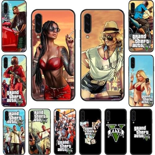 Game Grand Theft Auto Gta 5 Phone case For Samsung Galaxy A 3 5 8 9 10 20 30 40 50 70 E S Plus 2016 2017 2018 2019 black fashion