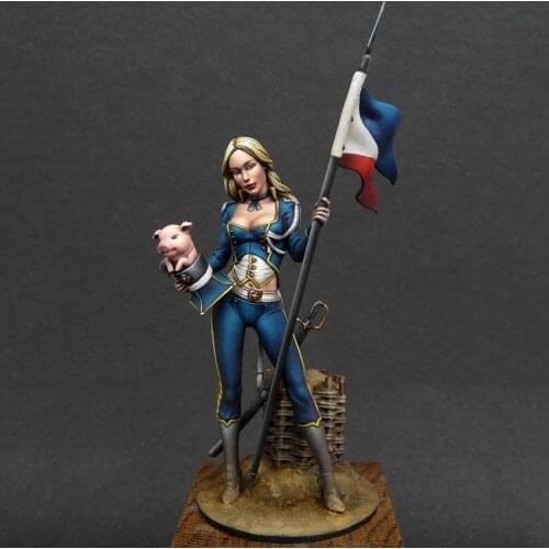 Resin Figure 1/24 70mm ancient fantasy woman warrior stand Model Unassambled Unpainted Figure Building Kit