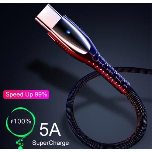 Musyue 5A USB Type C Cable for Huawei P40 P20 P30 Lite QC3.0 Fast Charging USB C Cable for Samsung S20 S20 Plus Note 20 Cable