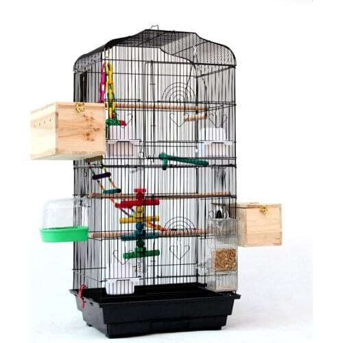 Thrush bird cage large parrot and starling cage giant peony xuanfeng macaw cage bird house wood pet supplies