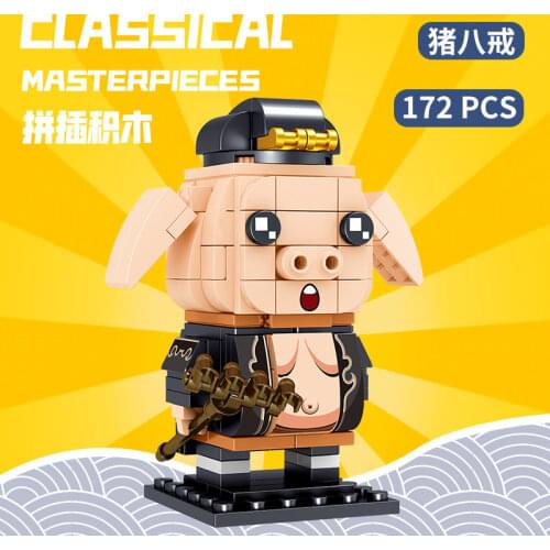 Monkey king sun wukong blocks Journey to the West action figures Chinoiserie mini blocks Building Kits Brick Model Kids toys