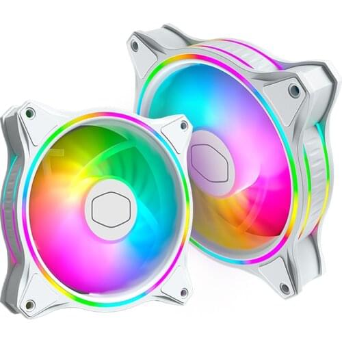 Cooler Master MF120 MF140 HALO 5V 3PIN ARGB 12cm 14cm Case Fan PWM 120mm 140mm AURA Addressa RGB Chassis Cooling PWM Silent