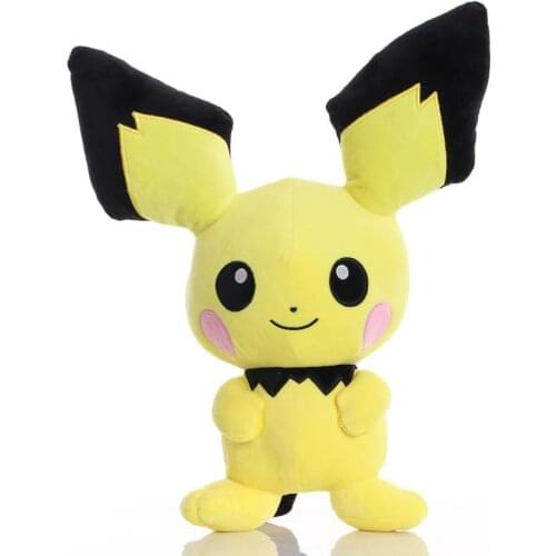 25cm Cute Anime Pichu Plush Toys Pichu Plush Soft Stuffed Toy Kawaii Pendant Doll for Kids Birthday Gifts