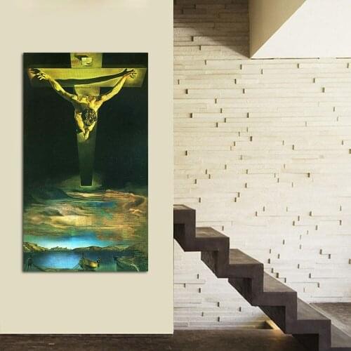 JQHYART Salvador-dali-christ-of-saint-john-of-the-cross Wall Art For Living Room Home Decoration Oil Painting On Canvas No Frame