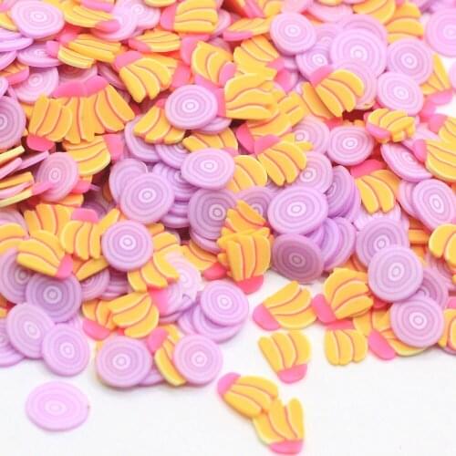 New Kawaii Fruit Polymer Clay Slices 5MM Miniature Fruit Banana Onions Slice Nail Beauty Nail Art Clay Fruit Craft
