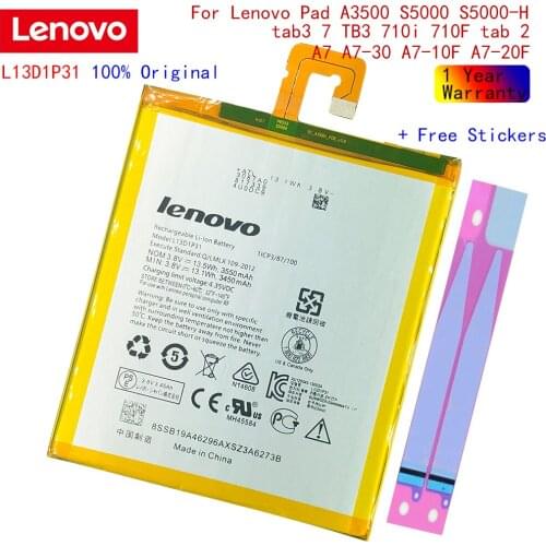 New original L13D1P31 Battery For Lenovo Pad A3500 S5000 S5000-H tab3 7 TB3 710i 710F tab 2 A7 A7-30 A7-10F A7-20F