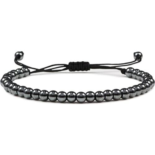 Charm Copper Beads Macrame Strand Bracelets for Women Men Fashion Jewelry Handmade Adjustable Braided Bracelet Friendship Gifts