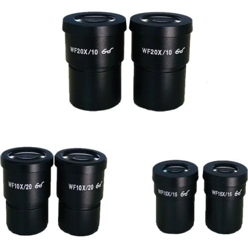 WF10X/20 WF20X/10 WF15X/15 Wide Angle Eyepiece high eyepoint ocular for Stereo Microscope Optical Lens Mounting Size 30mm