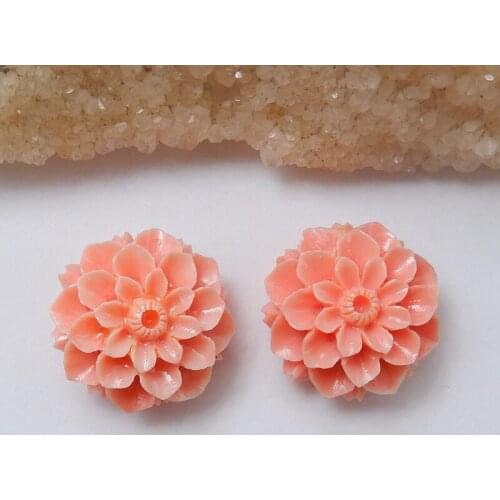 Wholesale Gems Pink shell Hand carved Flower fashion women Earrings Bead,Jewelry Gift Gem Customized,24x13mm,8.5g