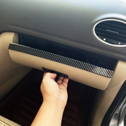 1 Pcs Stainless steel Car Glove Box Decoration Trim Glovebox Cover Sticker for Ford Focus 2 MK2 2005 - 2011 2012