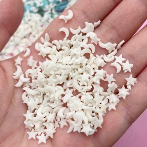50g Polymer Hot Clay Luminous Star Moon Slice Sprinkles for Crafts DIY Making Nail Arts Phone Decoration DIY Scrapbooking