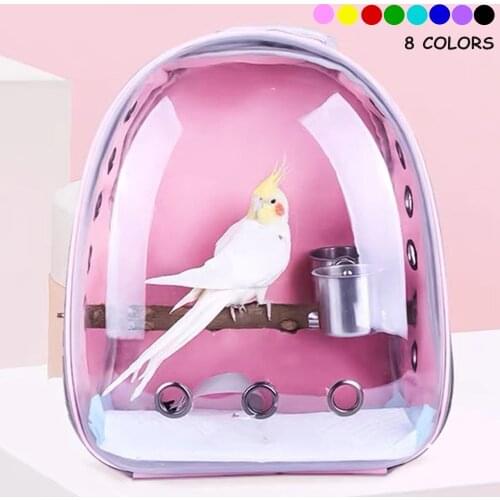 Pet Parrot Carrier Bird Travel Bag High Quality Space Capsule Transparent Backpack Breathable 360° Sightseeing