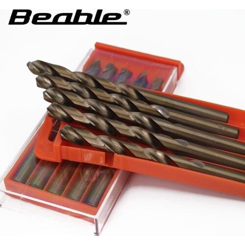 Clearance sale twist drill M35-10.0MM 5PCS HSS cobalt drill tools steel set for metal cnc drill bits drilling Bit