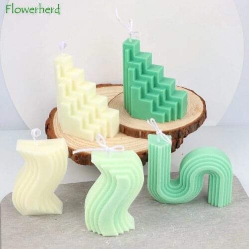 Silicone Geometric Shape Candle Mold Resin Mold Wedding Home Decoration Aroma Soap Mold Candle Making Supplies Baking Cake Mold