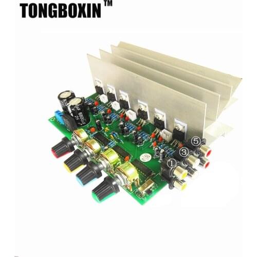 TDA2030A HIFI 5.1(6) channel amplifier board double AC 12V in digital audio amp pc home amplifiers