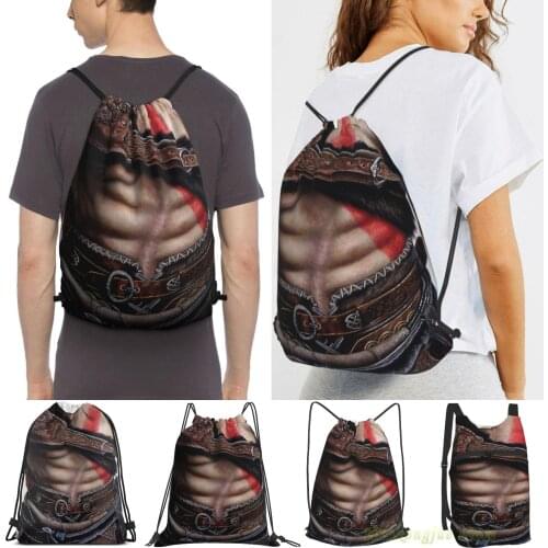 Unisex Drawstring Bags Kratos God Of War Women Drawstring Backpacks Men Outdoor Travel Backpacks Training Fitness Bag