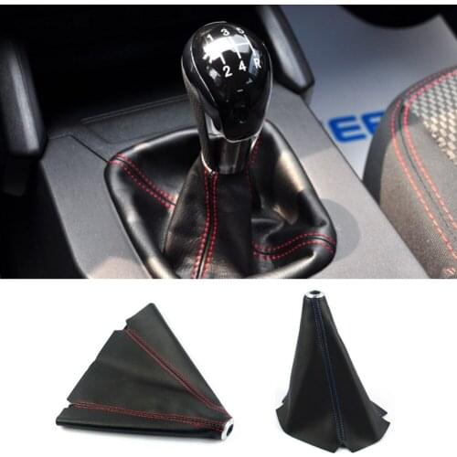 Universal Car Gear Shift Collars Covers Suede PU Leather Gear Stick Shift Shifter Knob Cover Boot Gaiter
