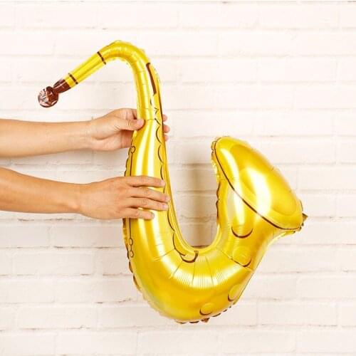 20pcs Saxophone foil balloons Air globos blowing birthday party time star disco toy baby shower girl boy gifts wholesale