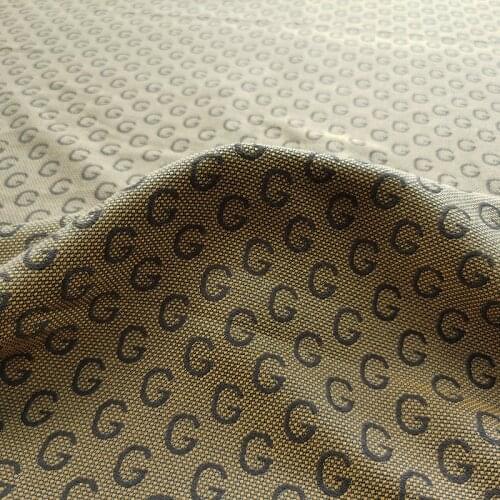 Letter G Print 100% Polyester Jacquard Fabric for Home Patchwork Backpack Cushion Cover Curtain Sewing Material DIY