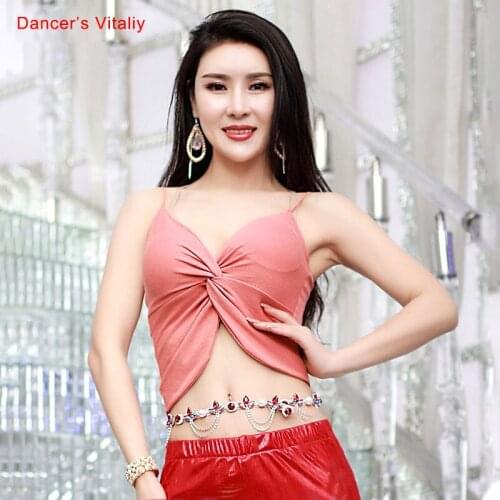 Belly Dance Top Butterfly Sling Vest Sleeveless Practice Clothes Female Adult Elegant Bra Performance Training Clothing