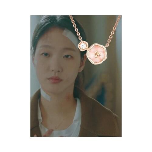IU Lee Ji Eun Kim Go Eun Zheng Taiyi TV Korean Drama for women Floral same necklace Korea Simple Gift femme mujer jewelry
