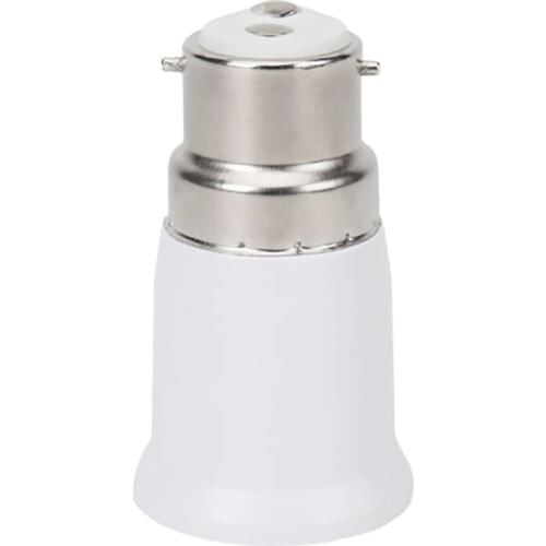 1 Piece B22 to E27/E26 Lamp Holder Fireproof PBT Material Converter Socket Anti-burning Bayonet Screw Light Bulb Adapter