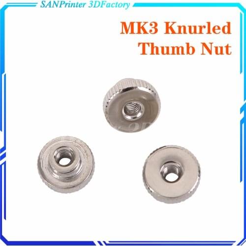 10pcs/lot 3D Printer Heated Bed Leveling Nut Z-axis Leveling Nut M3 Knurled Thumb Nut for Makerbot Prusa I3 Printer
