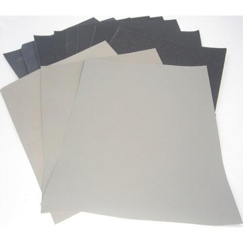 12Pcs grind wet automotive Surface polish buffing abrasive dry Finished sandpaper Sheet sand paper tool wood furniture turning