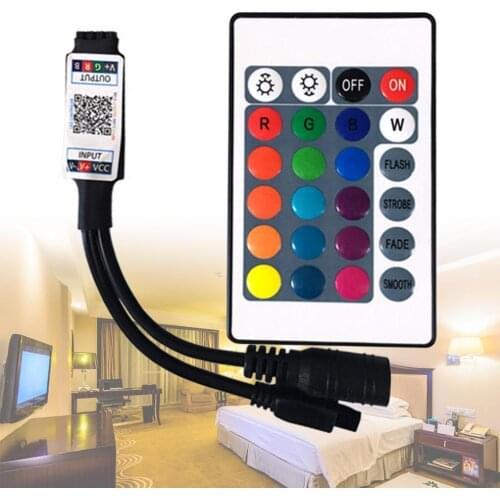 The 24Key Smart Bluetooth RGB LED Controller Infrared Remote Controller for LED Strip Light