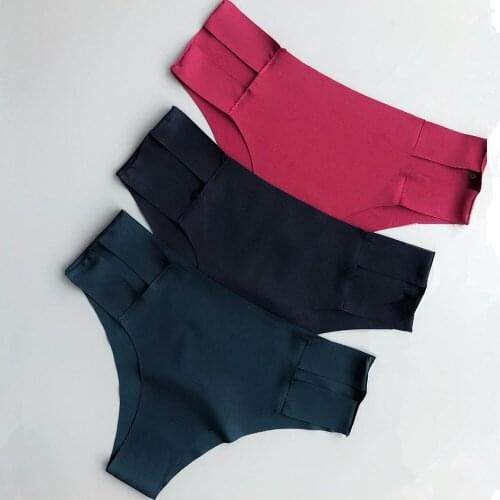 3PCS/Set Women Panties Seamless Underwear Female Panties Solid Color Underpants Sexy Lingerie Pantys for Woman Briefs Intimates