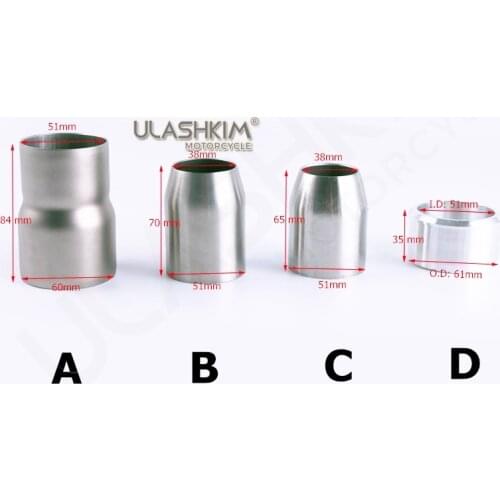 FREE shIPPING universal Motorcycle exhaust pie Convertor Adapter Steel Motorcycle Exhaust Connector Connecting Link Down Pipes Q