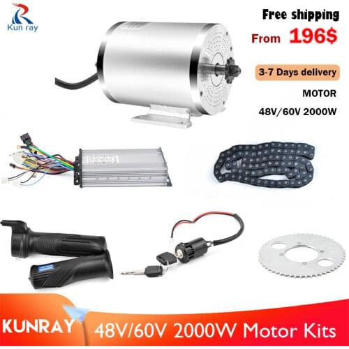 48V 60V 2000W Brushless DC Motor Electric Motor For Electric Vehicle With Controller, Chain And Throttle Scooter Conversion Kit